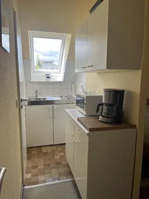 Küche/Küchenzeile in der Unterkunft STOE14c Gästehaus Iden, App 1