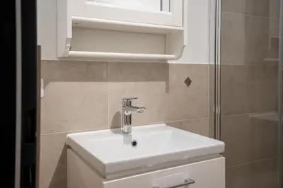 Ein Badezimmer in der Unterkunft STR123k Ferienwohnung Kajüte 13