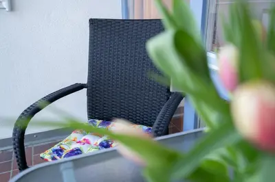 Ein Sitzbereich in der Unterkunft STR123k Ferienwohnung Kajüte 13