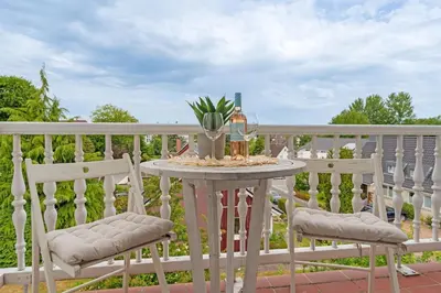 Ein Balkon oder eine Terrasse in der Unterkunft Haus Pegasus Küstenliebe