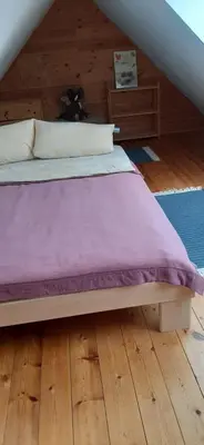 Ein Bett oder Betten in einem Zimmer der Unterkunft Blaueshaus