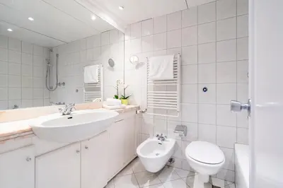 Ein Badezimmer in der Unterkunft Ferienwohnung Meerblick App 805