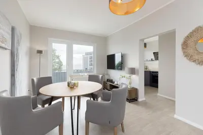 Küche/Küchenzeile in der Unterkunft Ferienwohnung Puro Blick