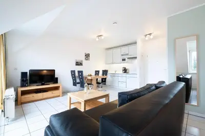 Küche/Küchenzeile in der Unterkunft Wohnpark am Mühlenteich - Appartement 24