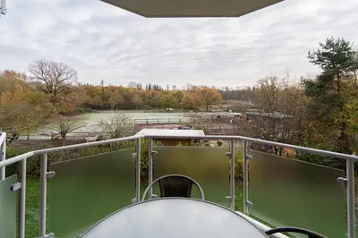 Blick auf einen Fluss in der Nähe der Ferienwohnung