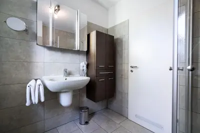 Ein Badezimmer in der Unterkunft Wohnpark am Mühlenteich - Appartement 37
