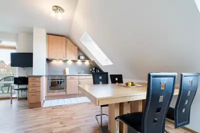 Küche/Küchenzeile in der Unterkunft Wohnpark am Mühlenteich - Appartement 38