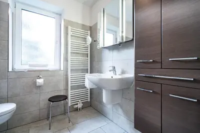 Ein Badezimmer in der Unterkunft Wohnpark am Mühlenteich - Appartement 33