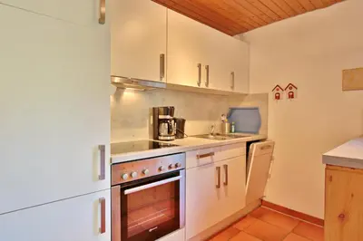 Küche/Küchenzeile in der Unterkunft Ferienhaus Seeweg 17 Ferienhaus Seeweg 17