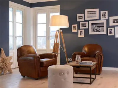 Ein Sitzbereich in der Unterkunft Nantucket Blue