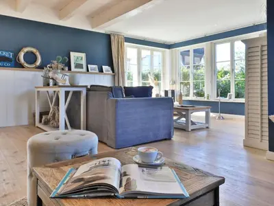 Ein Sitzbereich in der Unterkunft Nantucket Blue
