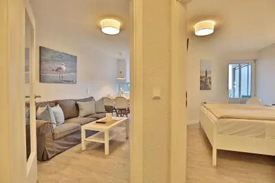 Ein Bett oder Betten in einem Zimmer der Unterkunft Residenz Ostseestrand Appartement 17