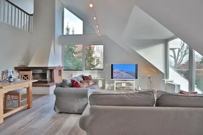 Ein Sitzbereich in der Unterkunft Haus am Seehof 6 Seehof