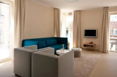 TV/Unterhaltungsangebot in der Unterkunft Ostsee Lodges mit Wellnessbereich