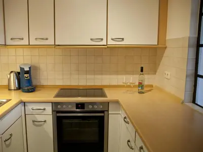 Küche/Küchenzeile in der Unterkunft Ferienwohnung Smilla