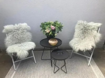 Ein Sitzbereich in der Unterkunft Modernes, familienfreundliches Apartment in Lübeck