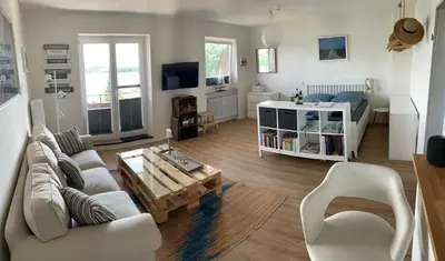 TV/Unterhaltungsangebot in der Unterkunft Apartment am See