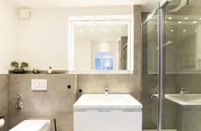 Ein Badezimmer in der Unterkunft Ferienwohnung Pier View