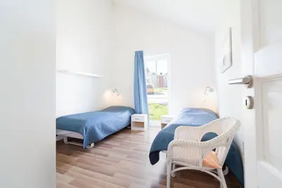 Ein Bett oder Betten in einem Zimmer der Unterkunft Strandpark Sierksdorf H082