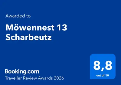 Ein Zertifikat, Auszeichnung, Logo oder anderes Dokument, das in der Unterkunft Möwennest 13 Scharbeutz ausgestellt ist