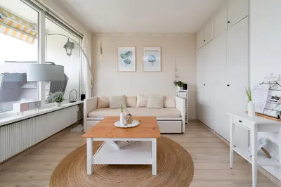 Ein Sitzbereich in der Unterkunft Ferienpark Sierksdorf App 734 - Strandlage