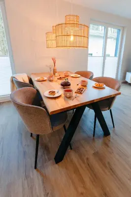 Ein Sitzbereich in der Unterkunft Frünn Stuuv