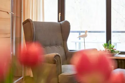 Ein Sitzbereich in der Unterkunft Strandresidenz Timmendorfer Strand Apartment 215