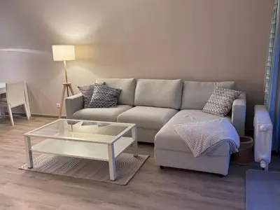 Ein Sitzbereich in der Unterkunft Residenz am Hang Apt 213