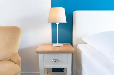 Ein Bett oder Betten in einem Zimmer der Unterkunft Haus Meeresstrand Gestrandet