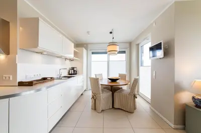 Küche/Küchenzeile in der Unterkunft Ferienwohnung Beach 66 in Haffkrug