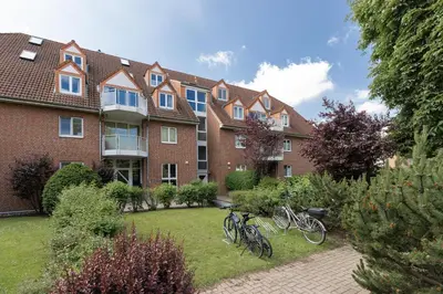 Ein Garten an der Unterkunft Wohnpark am Mühlenteich - Appartement 17