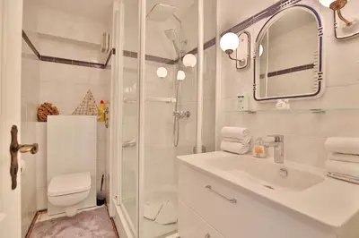 Ein Badezimmer in der Unterkunft Seebrücke Seebrücke Appartement 14