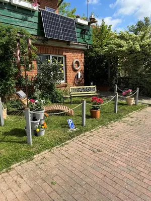 Ein Garten an der Unterkunft Appartement fliegender Hirsch