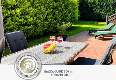Getränke in der Unterkunft FeWo SONNENDECK Familien-strandnah-Garten-Hunde-Sport-und Schwimmbadnah-HansaPark