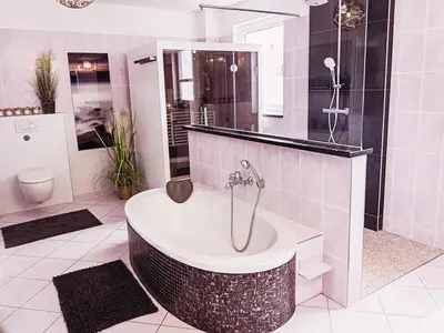 Ein Badezimmer in der Unterkunft Unsere-Insel-Scharbeutz
