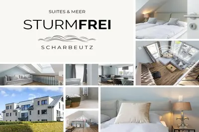 Ein Bett oder Betten in einem Zimmer der Unterkunft Sturmfrei Lounge 1